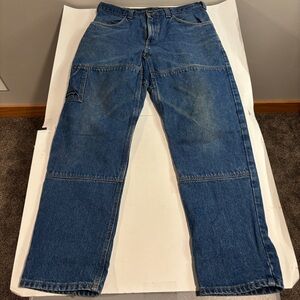 Arborwear Double Knee Jeans Mens 34x32 Blue Denim Carpenter Logger Work Pants